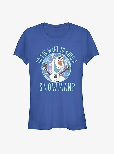 Disney Frozen Build A Snowman Girls T-Shirt