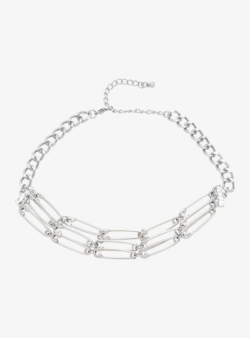 Safety Pin Layered Choker