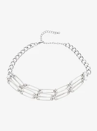Safety Pin Layered Choker