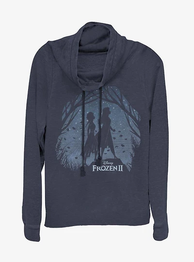 Disney Frozen 2 Scenery Cowl Neck Long-Sleeve Girls Top