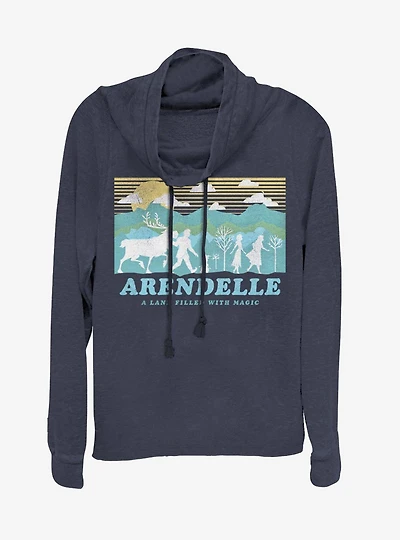 Disney Frozen 2 Arendelle Cowl Neck Long-Sleeve Girls Top