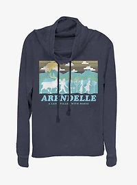 Disney Frozen 2 Arendelle Cowl Neck Long-Sleeve Girls Top