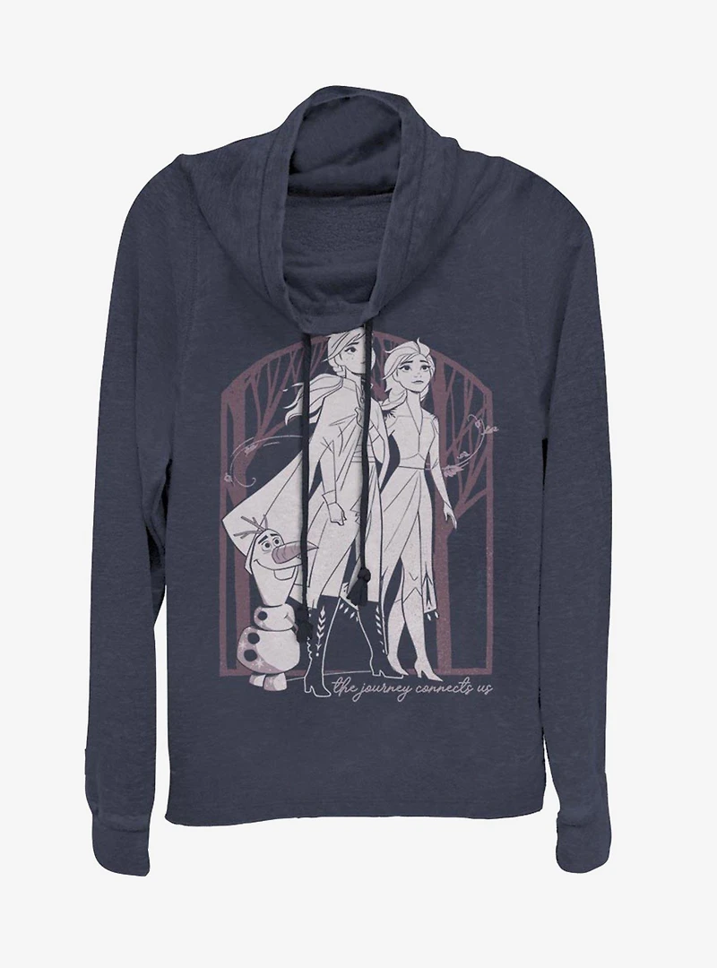 Disney Frozen 2 Forest Frame Cowl Neck Long-Sleeve Girls Top
