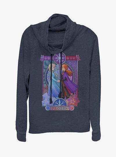Disney Frozen 2 Nouveau Cowl Neck Long-Sleeve Girls Top