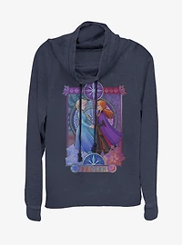 Disney Frozen 2 Nouveau Cowl Neck Long-Sleeve Girls Top