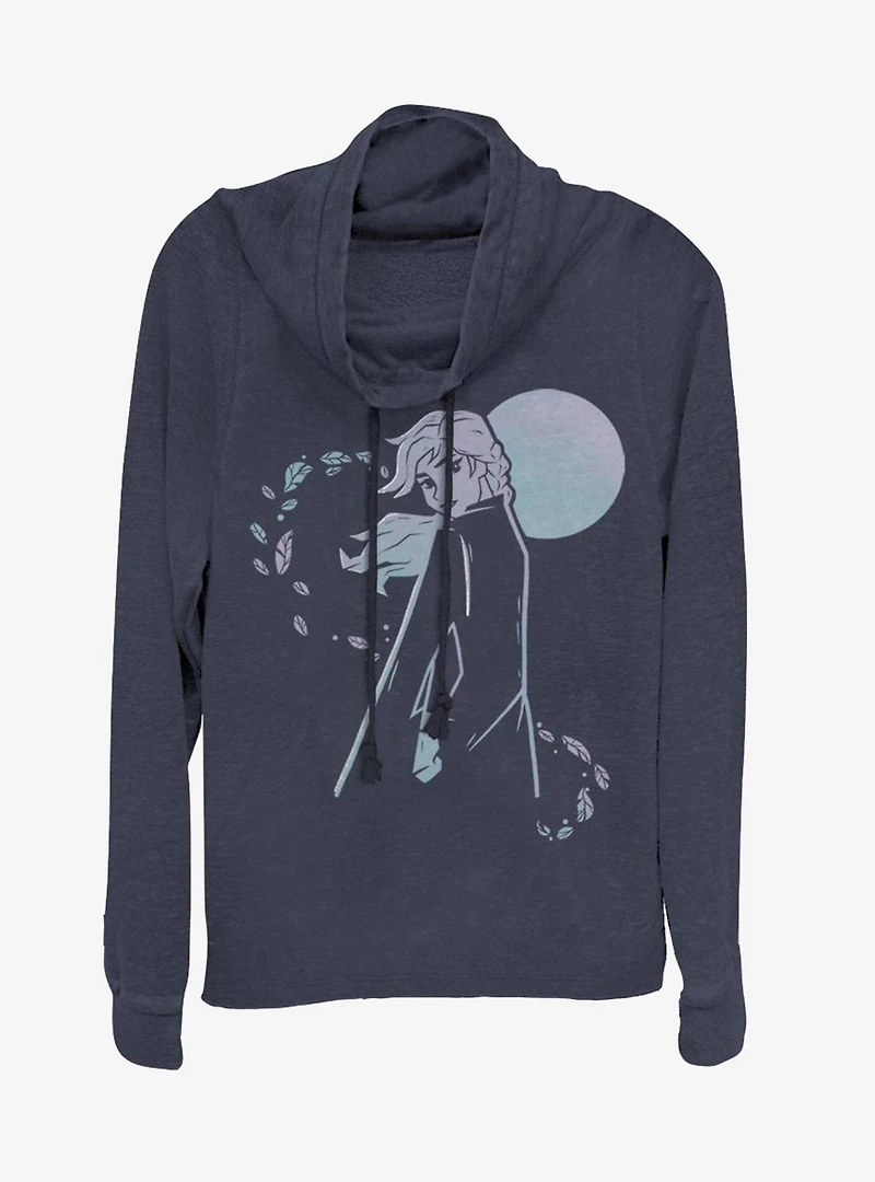 Disney Frozen 2 Winter Sunset Cowl Neck Long-Sleeve Girls Top