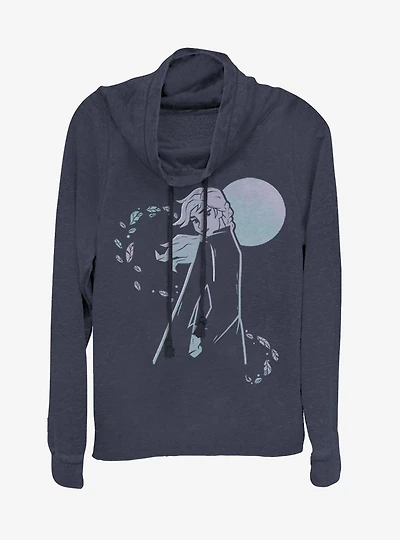 Disney Frozen 2 Winter Sunset Cowl Neck Long-Sleeve Girls Top