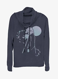 Disney Frozen 2 Winter Sunset Cowl Neck Long-Sleeve Girls Top