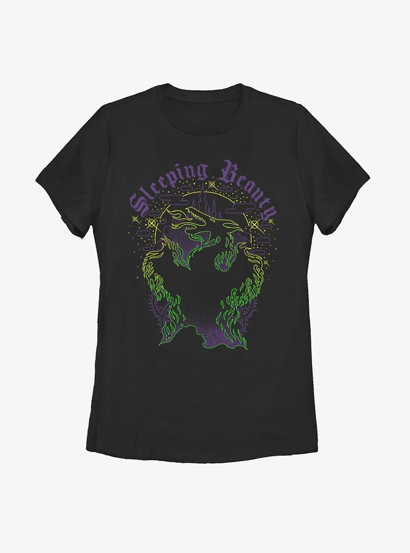 Disney Sleeping Beauty Maleficent Dragon Form Womens T-Shirt