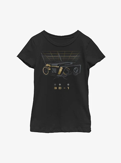 Star Wars Jedi Fallen Order BD-1 Gold Youth Girls T-Shirt