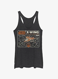 Star Wars Episode IX The Rise Of Skywalker Starfighter Schematic Girls Tank