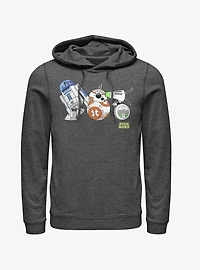 Star Wars Episode IX The Rise Of Skywalker Cartoon Droid Lineup Hoodie