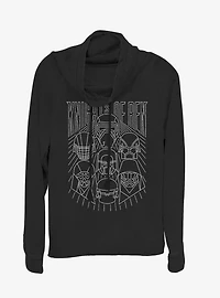 Star Wars Episode IX The Rise Of Skywalker Simple Outlines Cowl Neck Long-Sleeve Girls Top