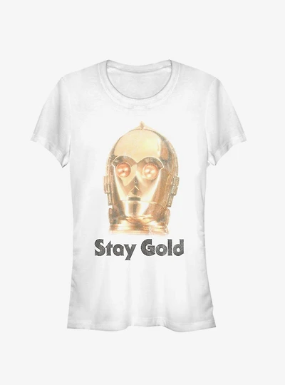 Star Wars Episode IX The Rise Of Skywalker Stay Gold Girls T-Shirt