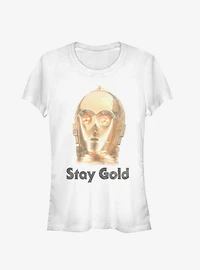 Star Wars Episode IX The Rise Of Skywalker Stay Gold Girls T-Shirt