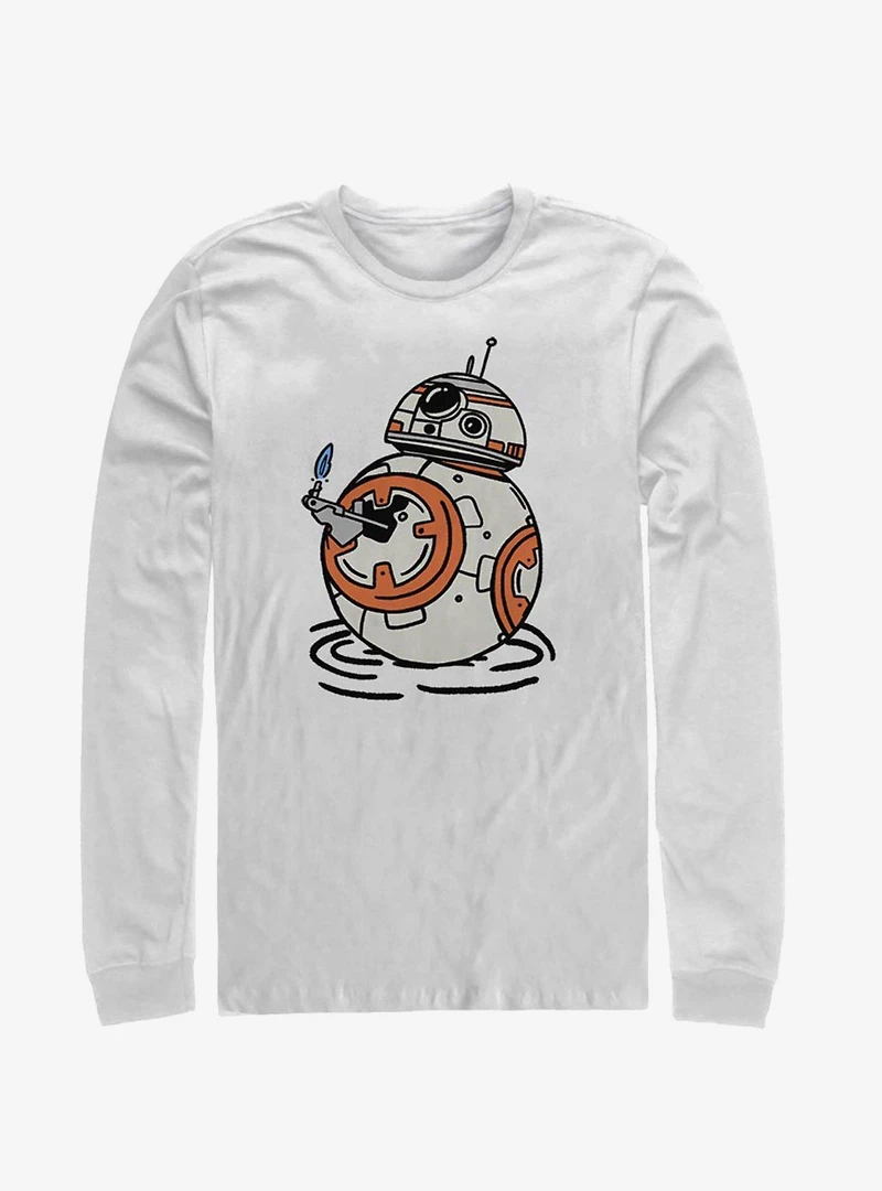 Star Wars Episode IX The Rise Of Skywalker BB-8 Doodles Long-Sleeve T-Shirt