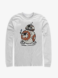 Star Wars Episode IX The Rise Of Skywalker BB-8 Doodles Long-Sleeve T-Shirt