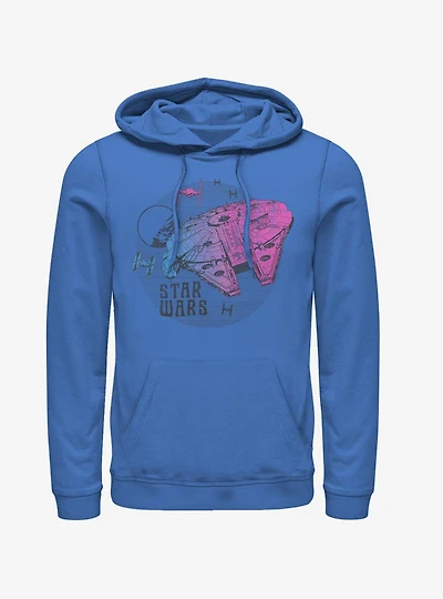 Star Wars Episode IX The Rise Of Skywalker Neon Ship Hoodie