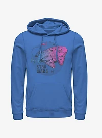 Star Wars Episode IX The Rise Of Skywalker Neon Ship Hoodie