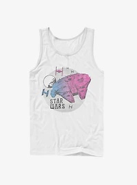 Star Wars Episode IX The Rise Of Skywalker Neon Ship Tank