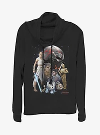 Star Wars: The Rise of Skywalker Galaxies Heroes Cowl Neck Long-Sleeve Girls Top