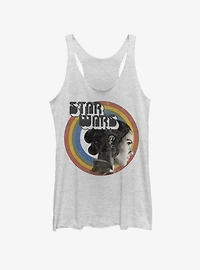 Star Wars: The Rise of Skywalker Vintage Rey Rainbow White KTS Girls Tank