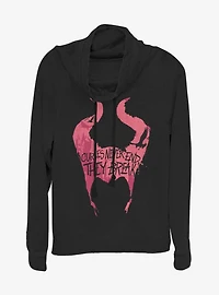 Disney Maleficent: Mistress Of Evil Cursed Horns Cowlneck Long-Sleeve Womens Top