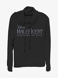 Disney Maleficent: Mistress Of Evil Movie Logo Cowlneck Long-Sleeve Womens Top