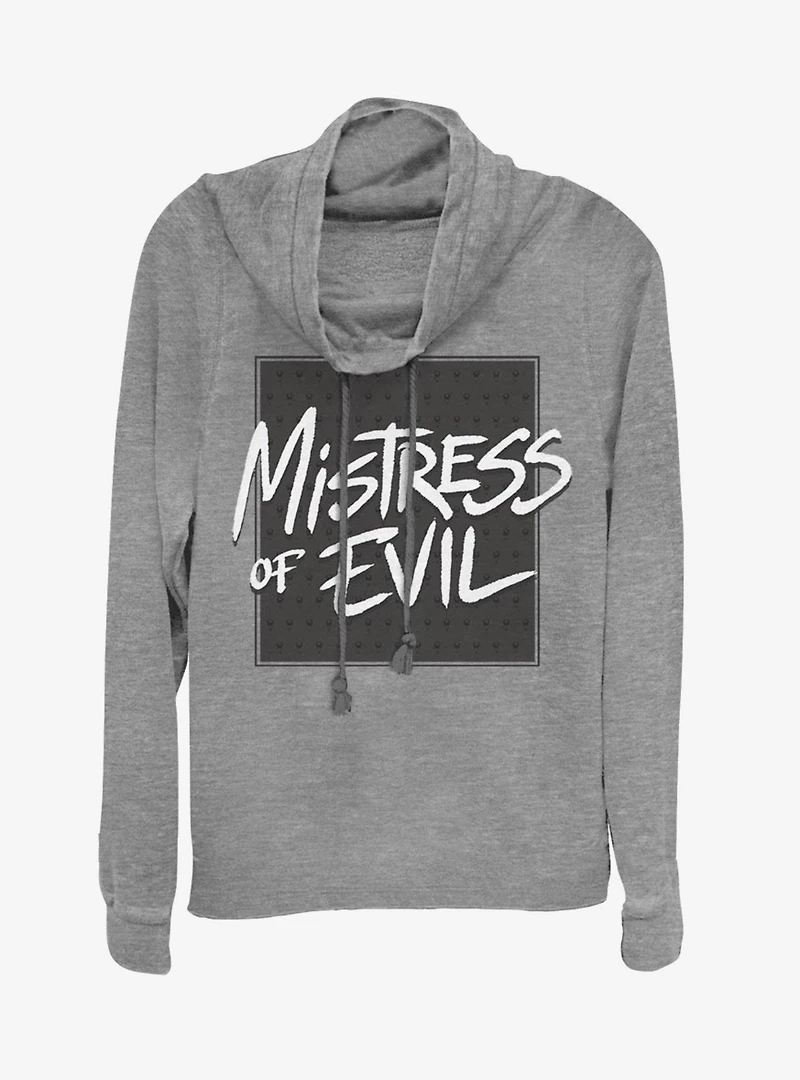 Disney Maleficent: Mistress Of Evil Bold Text Cowl Neck Long-Sleeve Girls Top