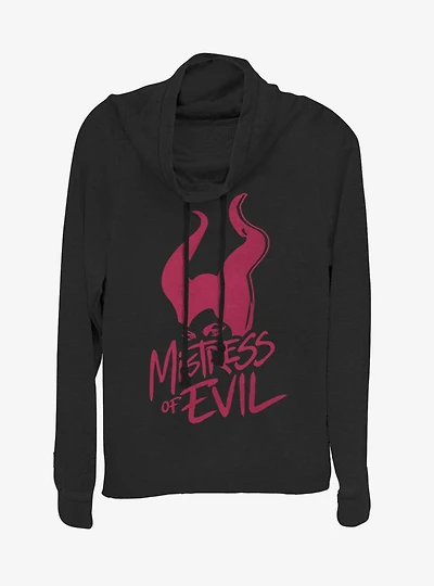 Disney Maleficent: Mistress Of Evil Stamp Cowl Neck Long-Sleeve Girls Top