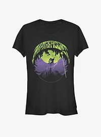 Disney Maleficent Castle Flame Outline Girls T-Shirt