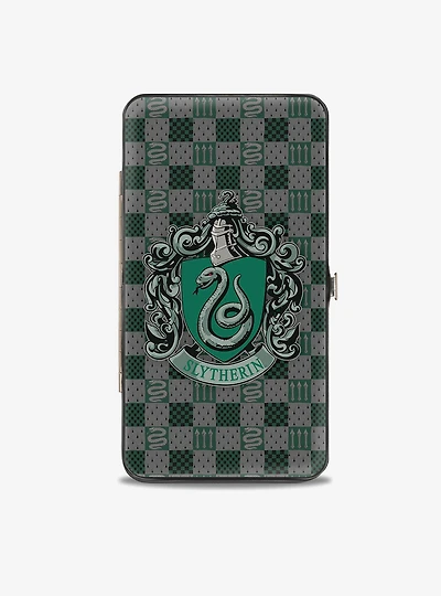 Harry Potter Slytherin Crest Heraldry Checkers Hinged Wallet