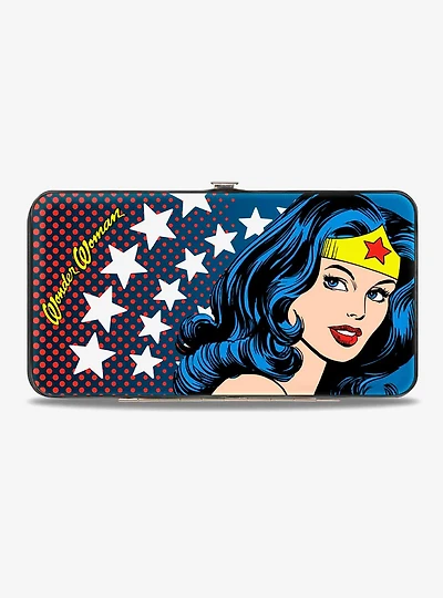 DC Comics Wonder Woman Stars Hinged Wallet