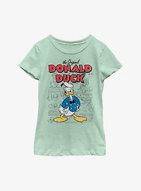 Disney Donald Duck Sketchbook Youth Girls T-Shirt