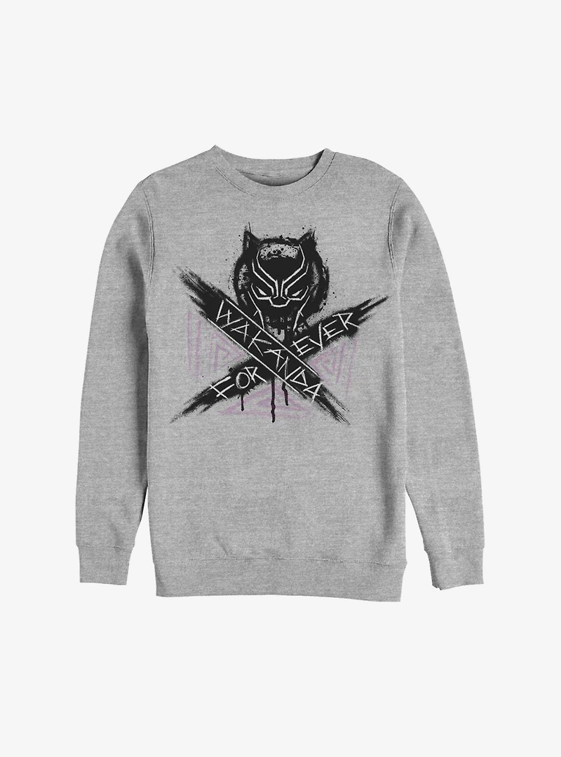 Marvel Black Panther Wakanda Forever Paint Sweatshirt