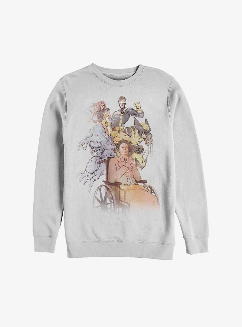 Marvel X-Men Watercolor Heroes Sweatshirt