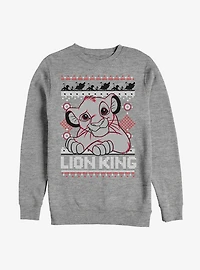 Disney The Lion King Simba Christmas Pattern Sweatshirt