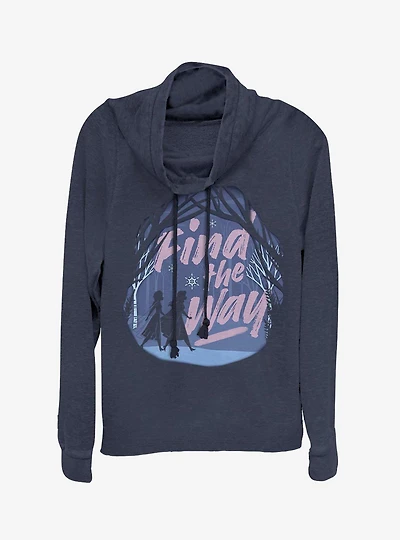 Disney Frozen 2 Find The Way Cowlneck Long-Sleeve Womens Top