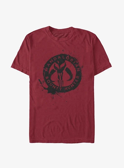 Star Wars The Mandalorian Painted Skull T-Shirt