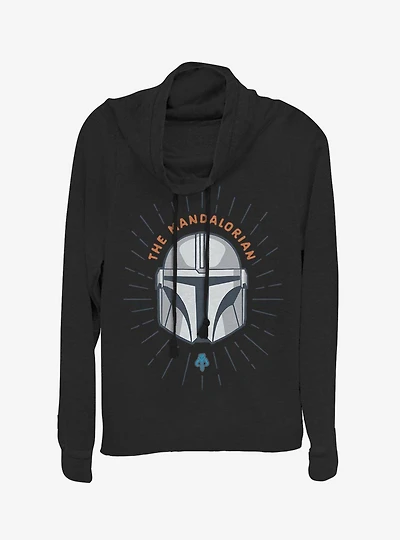 Star Wars The Mandalorian Simple Shield Cowlneck Long-Sleeve Womens Top