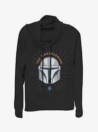 Star Wars The Mandalorian Simple Shield Cowlneck Long-Sleeve Womens Top