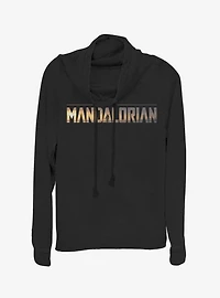 Star Wars The Mandalorian Logo Cowlneck Long-Sleeve Womens Top