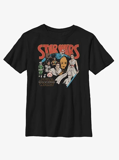 Star Wars Episode IX The Rise Of Skywalker Retro Buddies Youth T-Shirt