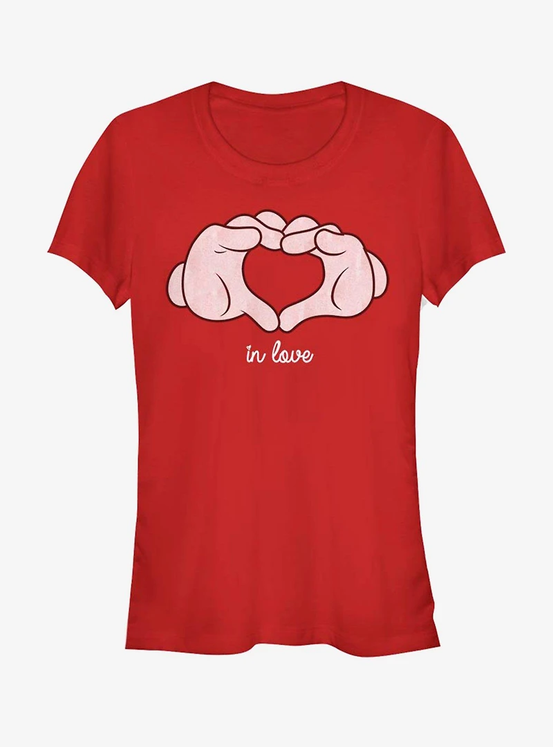 Disney Mickey Mouse Glove Heart Girls T-Shirt