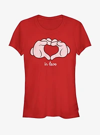 Disney Mickey Mouse Glove Heart Girls T-Shirt