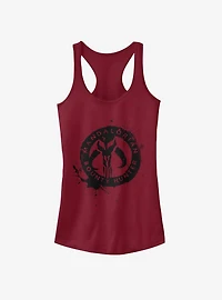 Star Wars The Mandalorian Painted Skull Girls Tank