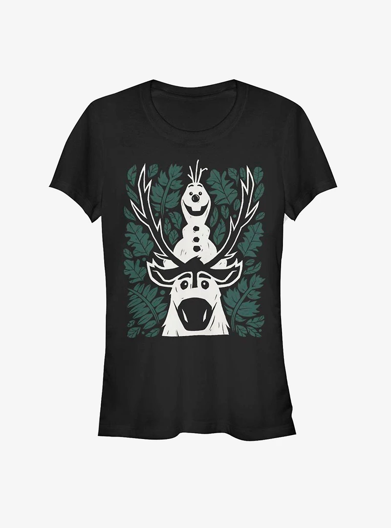 Frozen 2 Olaf Sven Leaves Girls T-Shirt