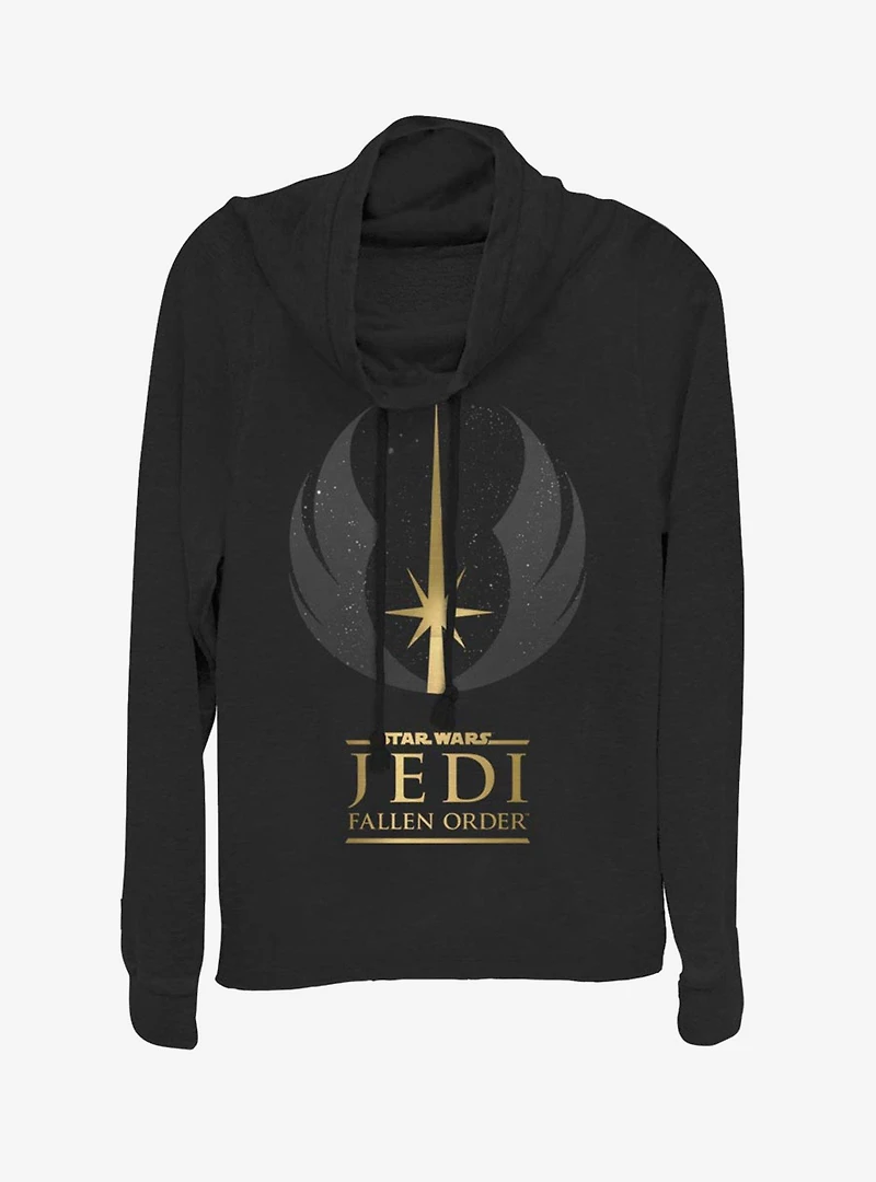 Star Wars Jedi: Fallen Order Jedi Symbol Cowl Neck Long-Sleeve Girls Top