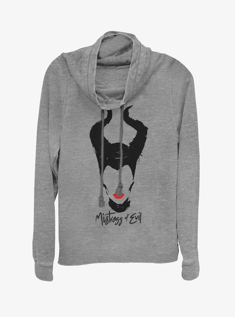 Disney Maleficent: Mistress of Evil Red Lips Cowl Neck Long-Sleeve Girls Top