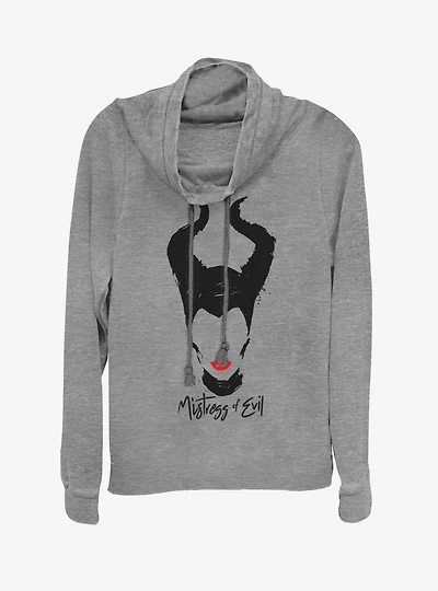 Disney Maleficent: Mistress of Evil Red Lips Cowl Neck Long-Sleeve Girls Top